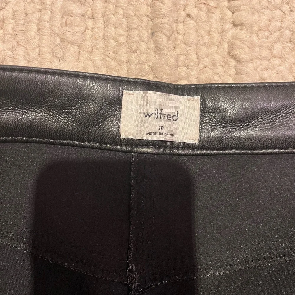 Wilfred High Waisted Black Melina Leather Pant Women’s Size 10 - Picture 5 of 5